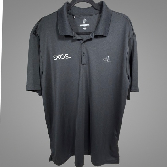 adidas Other - Adidas Golf Polo XL Mens EXOS Logo Performance Short Sleeve Black CY5406